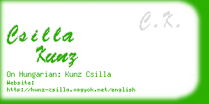 csilla kunz business card